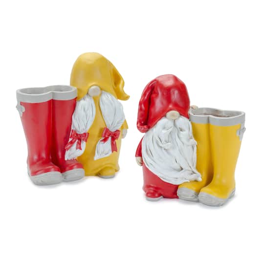 7" Gnome Figurine Planter Set